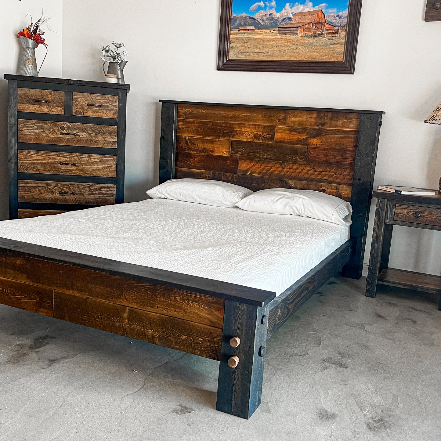 Weathered Outlaw Platform Bed