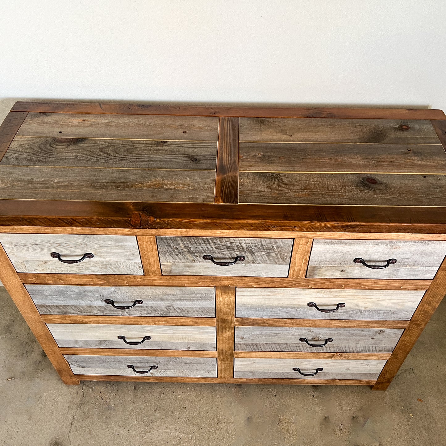 Natural Barnwood 9 Drawer Dresser- TALL