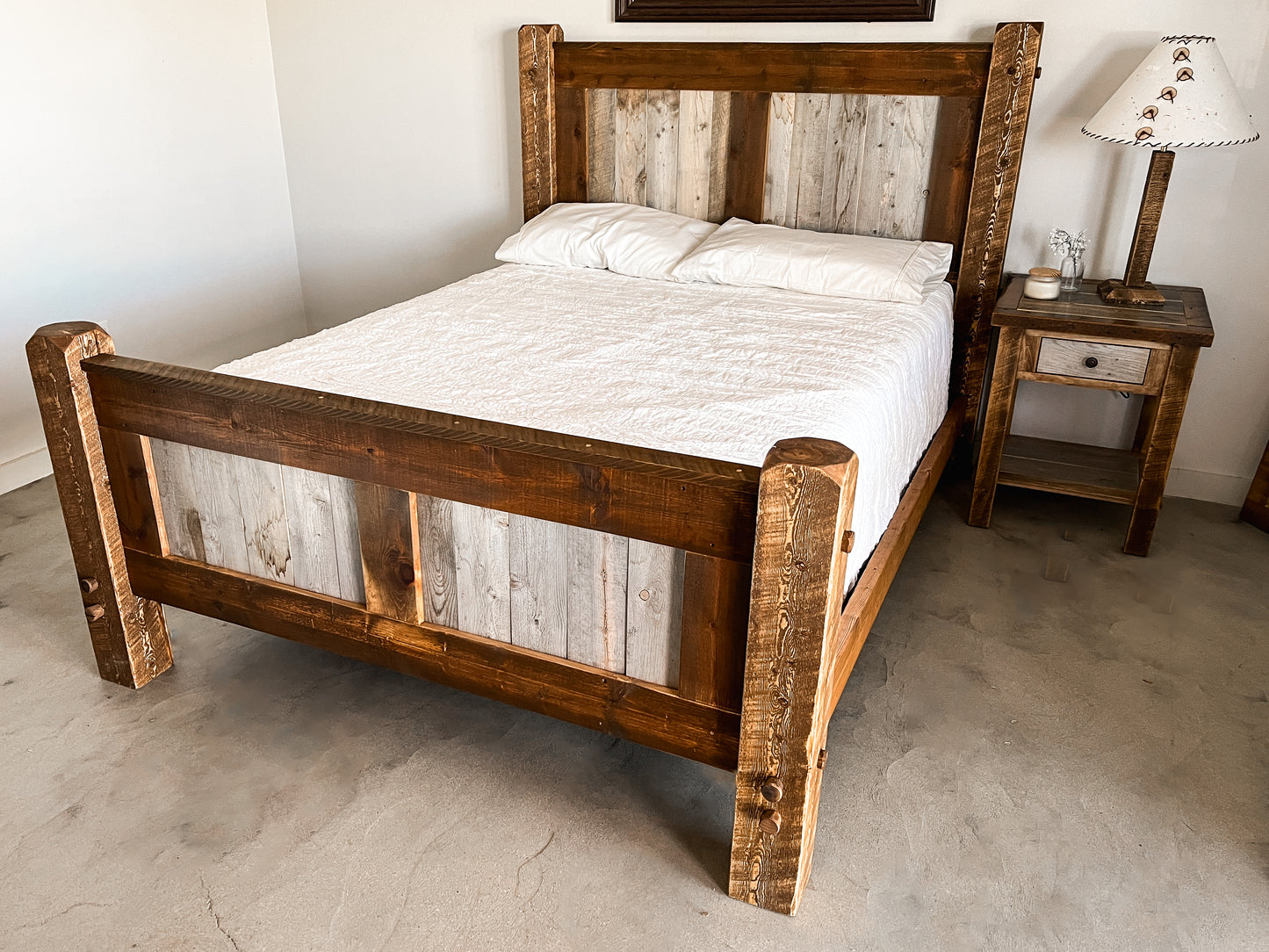 Natural Barnwood Bed