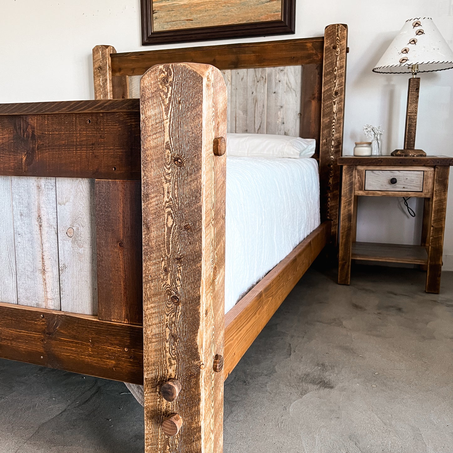 Natural Barnwood Bed