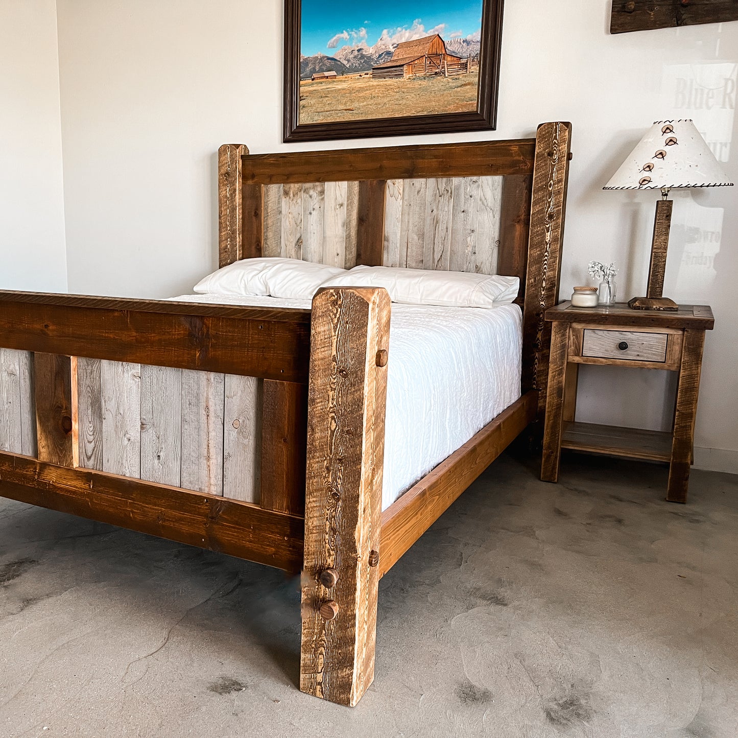 Natural Barnwood Bed