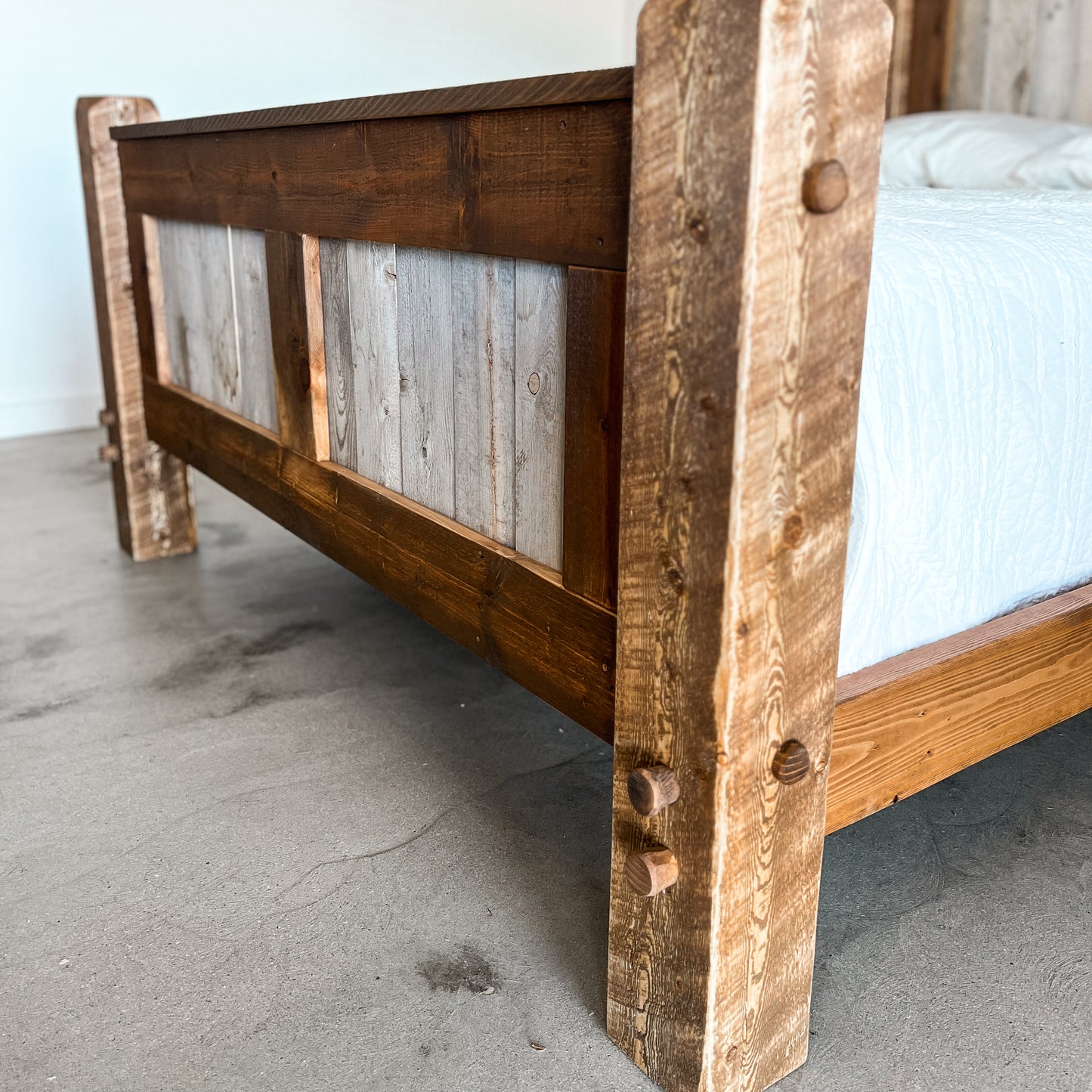 Natural Barnwood Bed