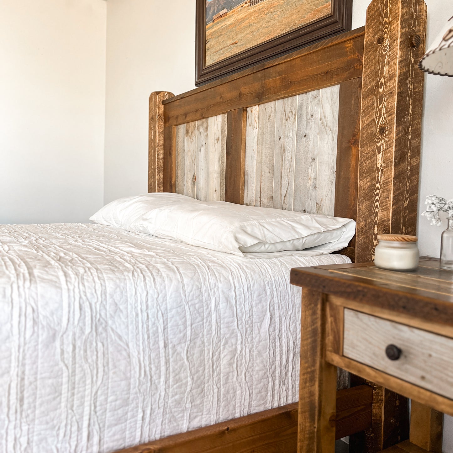 Natural Barnwood Bed