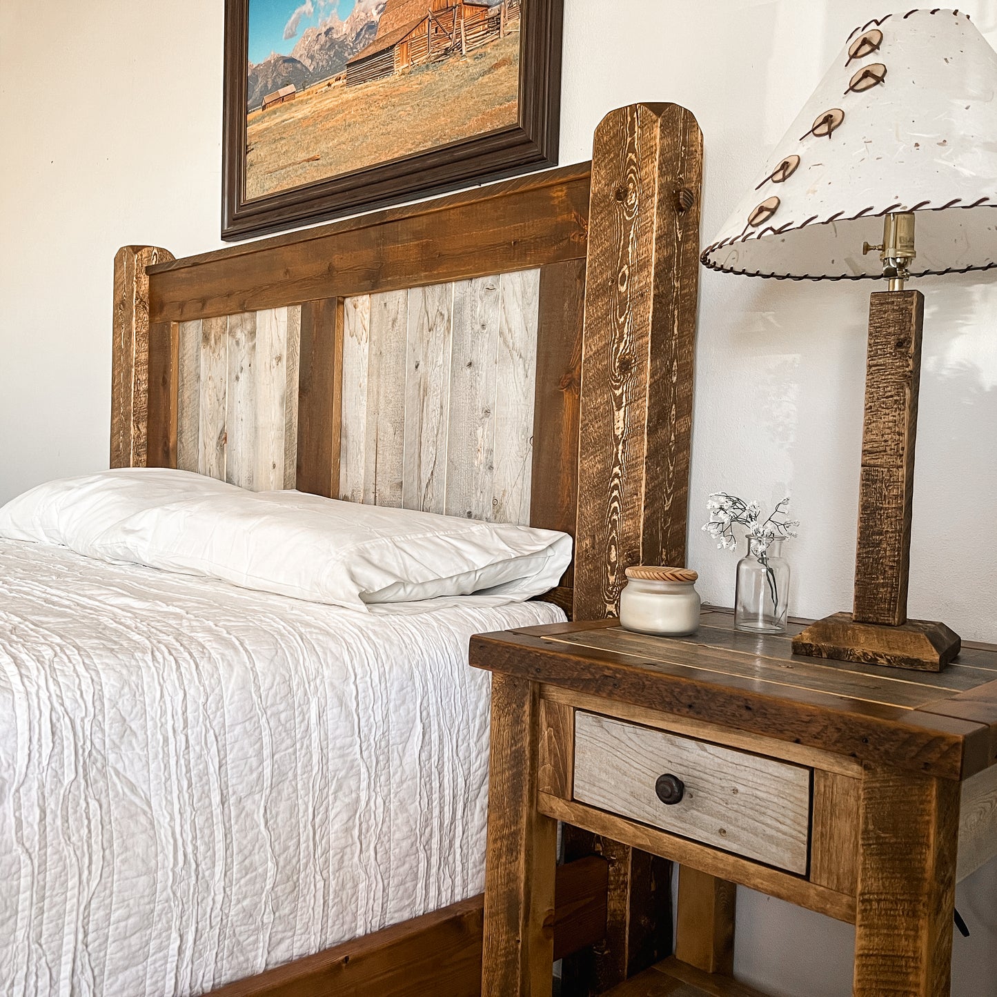 Natural Barnwood Bed