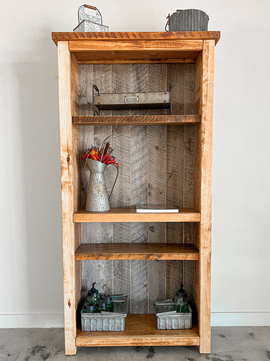 Natural Barnwood Bookcase