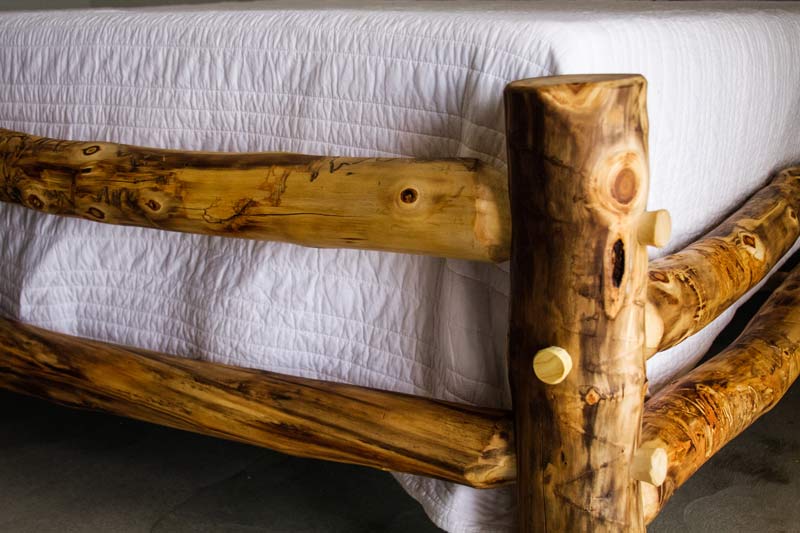 Blue Ridge Log Bed (Short Footboard) - Aspen