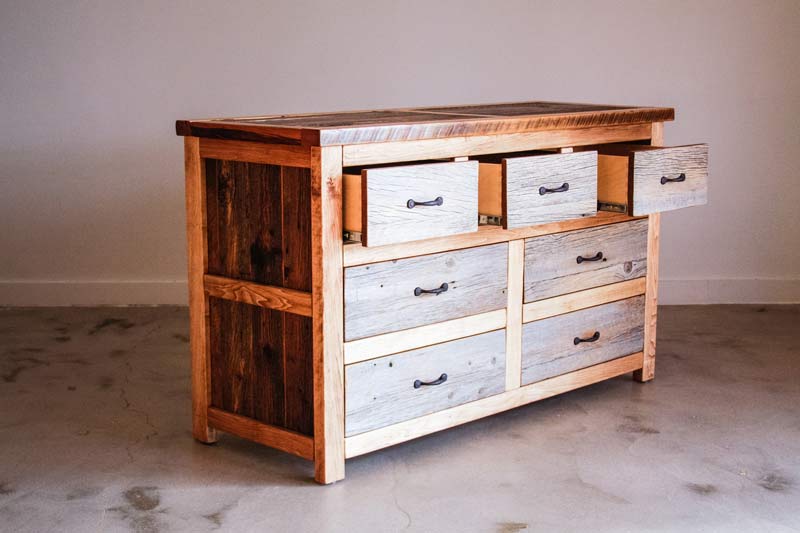 Natural Barnwood 7 Drawer Dresser