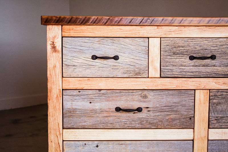 Natural Barnwood 7 Drawer Dresser