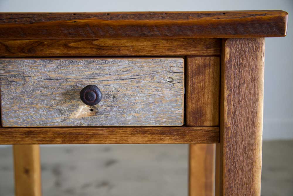 Natural Barnwood 1 Drawer Nightstand